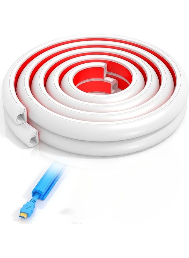 فتحة إدارة الكابلات من PVC ذاتية اللصق السوداء واقي أرضي للأسلاك قناة 100 سم - Image 3