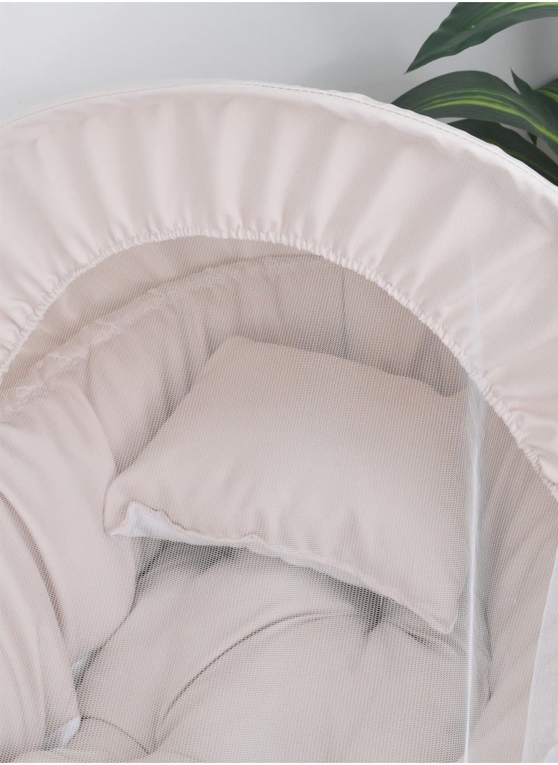FUN MOMENT - Porcelain Moses Basket Bed with Mosquito Net - Image 1