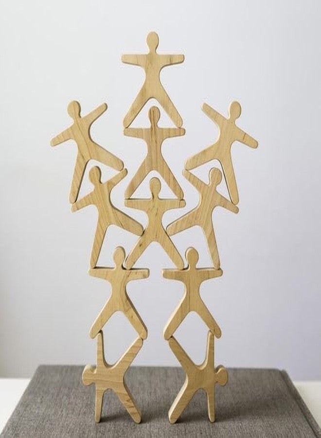 MUREN® Stack & Balance Human Shapes Tower Wooden Acrobats Figures Balancing Educational Building Blocks Toy | Montessori Learning Toy for Boys & Girls (3+ Years) - Image 2