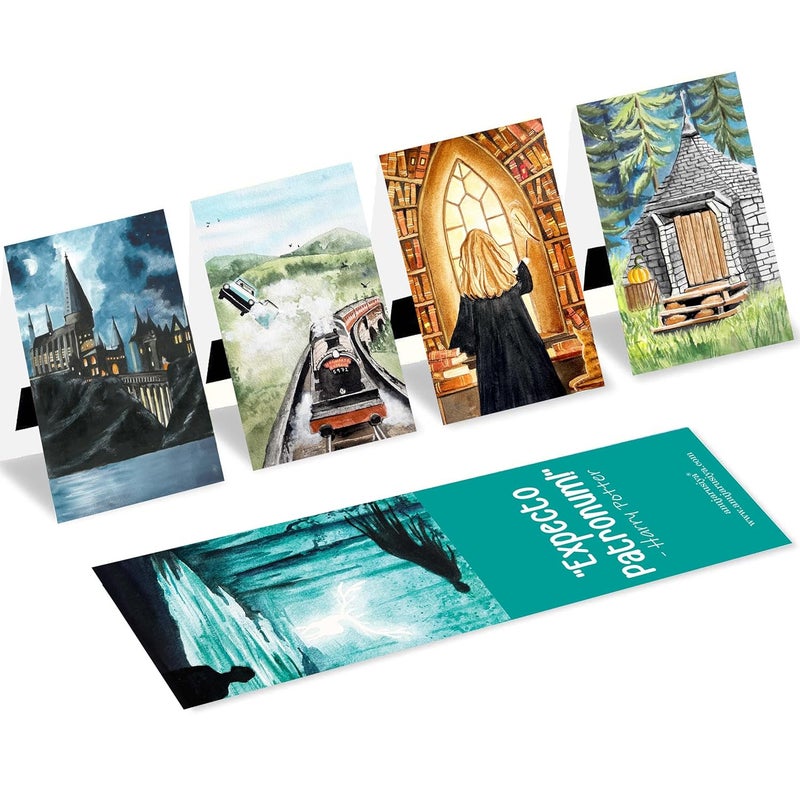 Antara Harry Potter Fan Art Magnetic Bookmarks with Quotes | Digitised Handpaintings | Laminated Matte Finish| Best Gift for Readers for Books and notebooks - Image 1