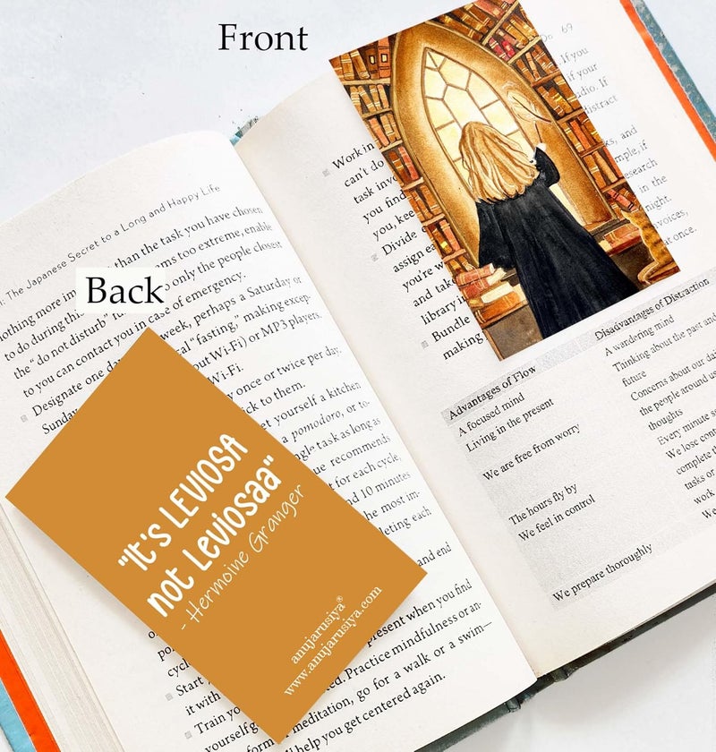 Antara Harry Potter Fan Art Magnetic Bookmarks with Quotes | Digitised Handpaintings | Laminated Matte Finish| Best Gift for Readers for Books and notebooks - Image 2