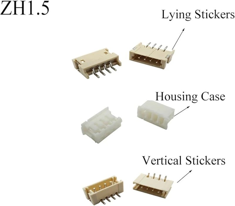 SH1 0mm 5P Vertical Housing Case Angle Needle Connector 2 3 4 5 6 7 8 9 10 Pin - Image 5