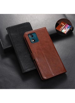 IDEWEI Case For Motorola Moto E13 Crazy Horse Texture Leather Phone Case with Holder  - Image 5