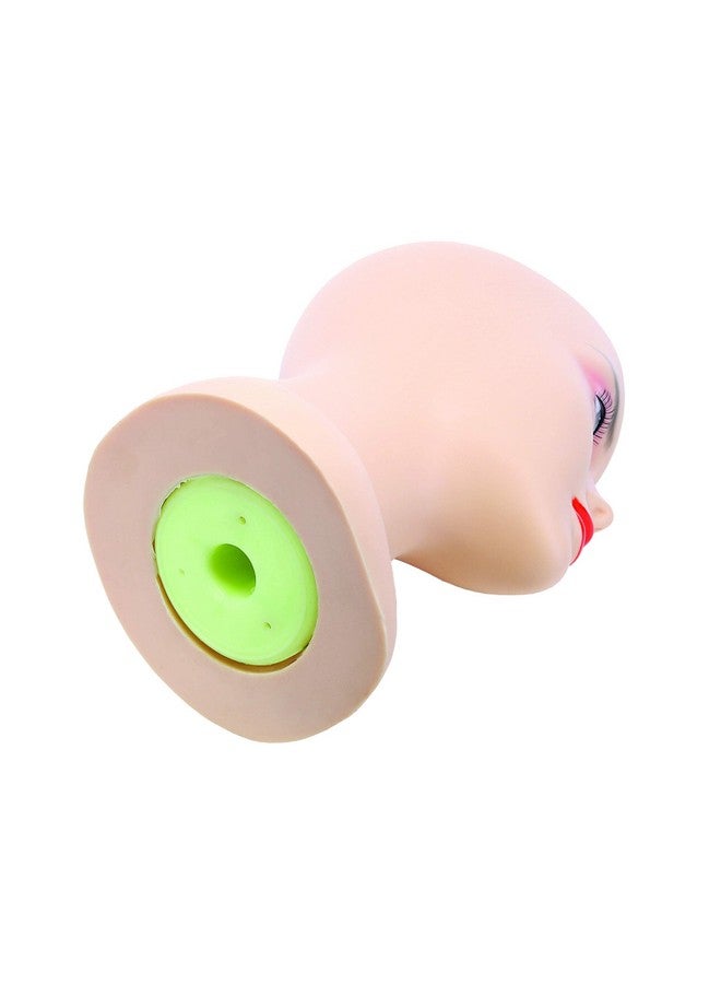 MILANO COLLECTION 12" Durable Silicone Professional Wig Styling Head Compatible With Tpins Stand Or Tripod Beige - Image 5