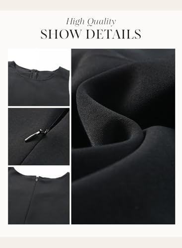 Dokotoo Womens Ladies Fashion 2025 Elegant Summer Casual Sexy Off Shoulder Halter Neck Ruffle Chiffon Sleeveless One Piece Short Rompers Jumpsuit,Black Medium - Image 5