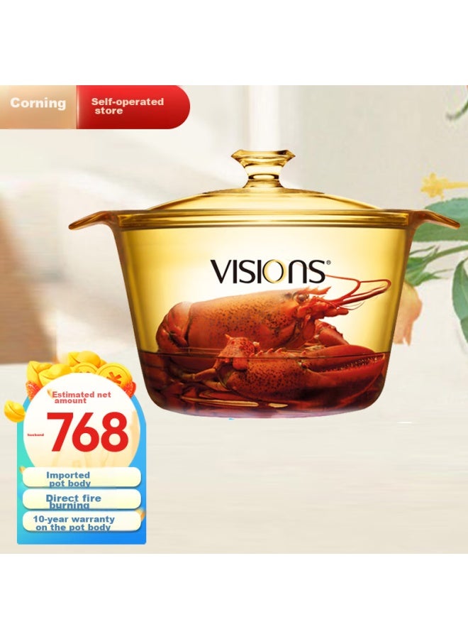 Visions Corning Visions Crystal Clear Flair Series 3.8l Health Pot, Kitchen Essential, Vs-38 - Image 1