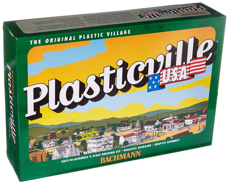 Bachmann Trains - PLASTICVILLE U.S.A. BUILDINGS – CLASSIC KITS - SCHOOL HOUSE w/Playground Equipment - O Scale - Image 1