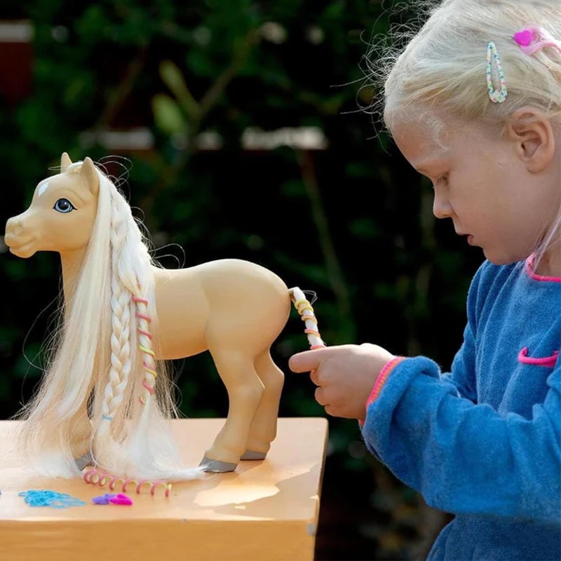 Breyer Horses Mane Beauty Styling Pony  Sunflower  Blonde ExtraLong Silky No Tangle Mane  10 x 35 x 95  9 Accessories and 30 Hair Bands  Horse Toy  Model 7415 - Image 5