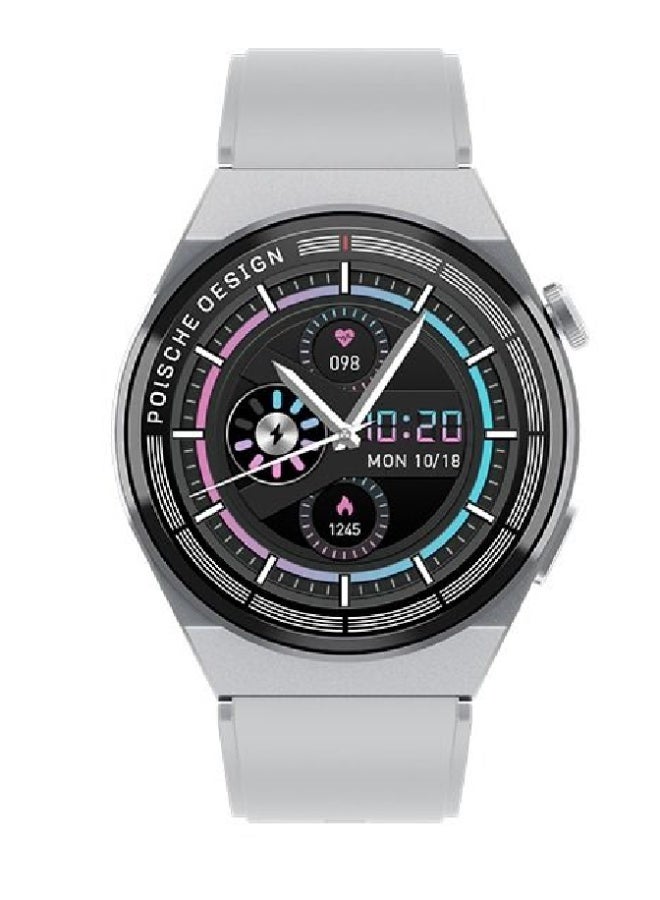 Porsche Design GT3 MAX Smartwatch 1.45″ HD Full Touchscreen with NFC, Bluetooth Calling, Heart Rate & Fitness Tracker, Wireless Charging, IP67 Waterproof – Round Smart Watch for Men – Gray - Image 2