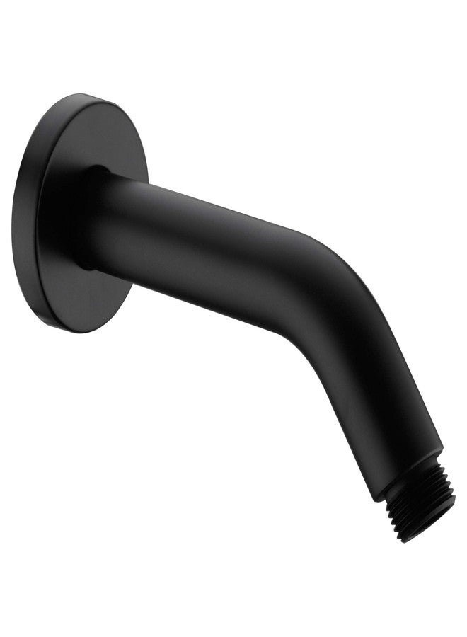 Orhemus 6 Inch Shower Arm and Flange - Solid Brass Wall Mounted Shower Arm Replacement for Fixed Shower Head, Matte Black - Image 1