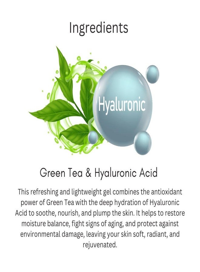 Utkrisht Khadi Green Tea & Hyaluronic Gel 50g | Pure & Natural | Long Lasting Hydration for Soft & Supple Skin | For Dark Spots, Dullness & Acne | Suitable for All Skin Types | For Men & Women - Image 4