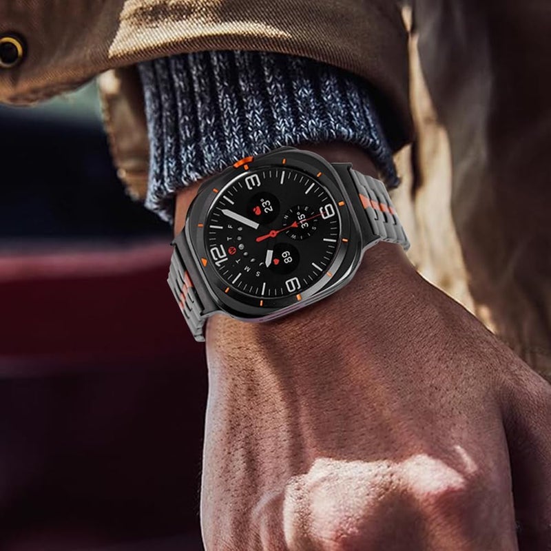 Titanium Steel Watch Strap 47mm: Secure Safety Buckle - Iron Man Inspired Design Galaxy Watch 7 Ultra Band for Samsung Smartwatch Replacement - Image 3