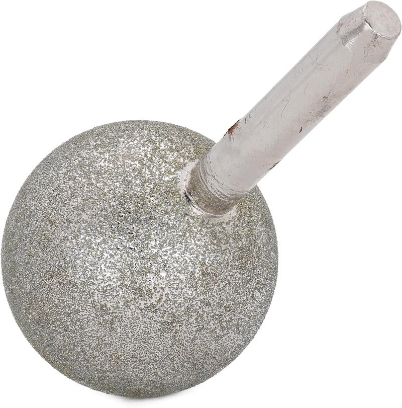 Jingling 40mm 1-9/16" Spherical Head Diamond Grinding Bits Round Ball Burs with Shank 5/16" Grit 80 Tools for Stone - Image 2