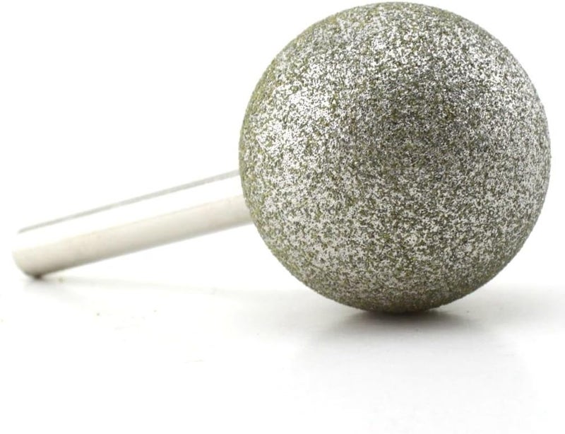 Jingling 40mm 1-9/16" Spherical Head Diamond Grinding Bits Round Ball Burs with Shank 5/16" Grit 80 Tools for Stone - Image 1