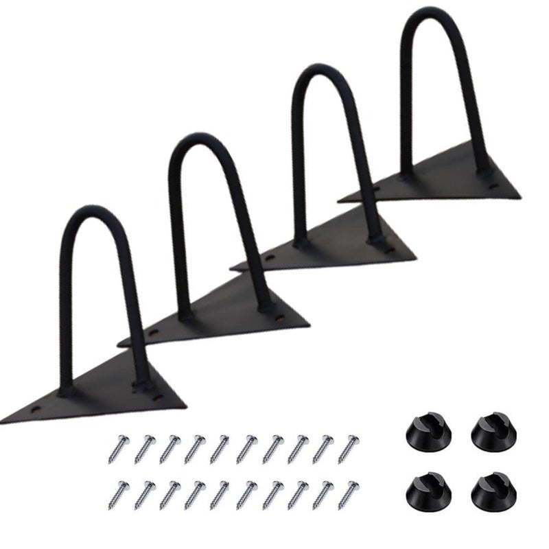 Decorila Furniture Metal Hairpin Set of 4 Sofa Table Legs 4 inch with Heavy Duty Metal and Industrial Design for Coffee Tables Modern Desks and Night Stands - Image 1