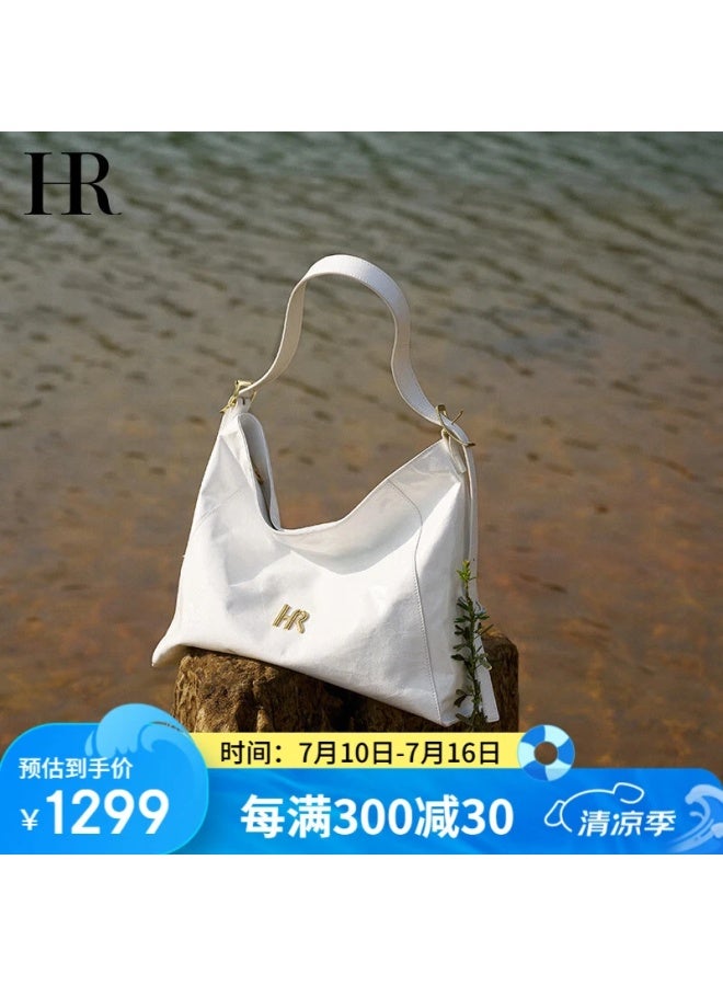 Hr Handbag, Women's Large Capacity Tote Bag, Underarm Bag, Top-grain Leather Shoulder Crossbody Bag, Birthday Gift - Image 1