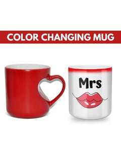 MEC Mrs Color Changing Magic Mug Mug Printed Coffee Mug 11Oz Inner Heartshape  - Image 2