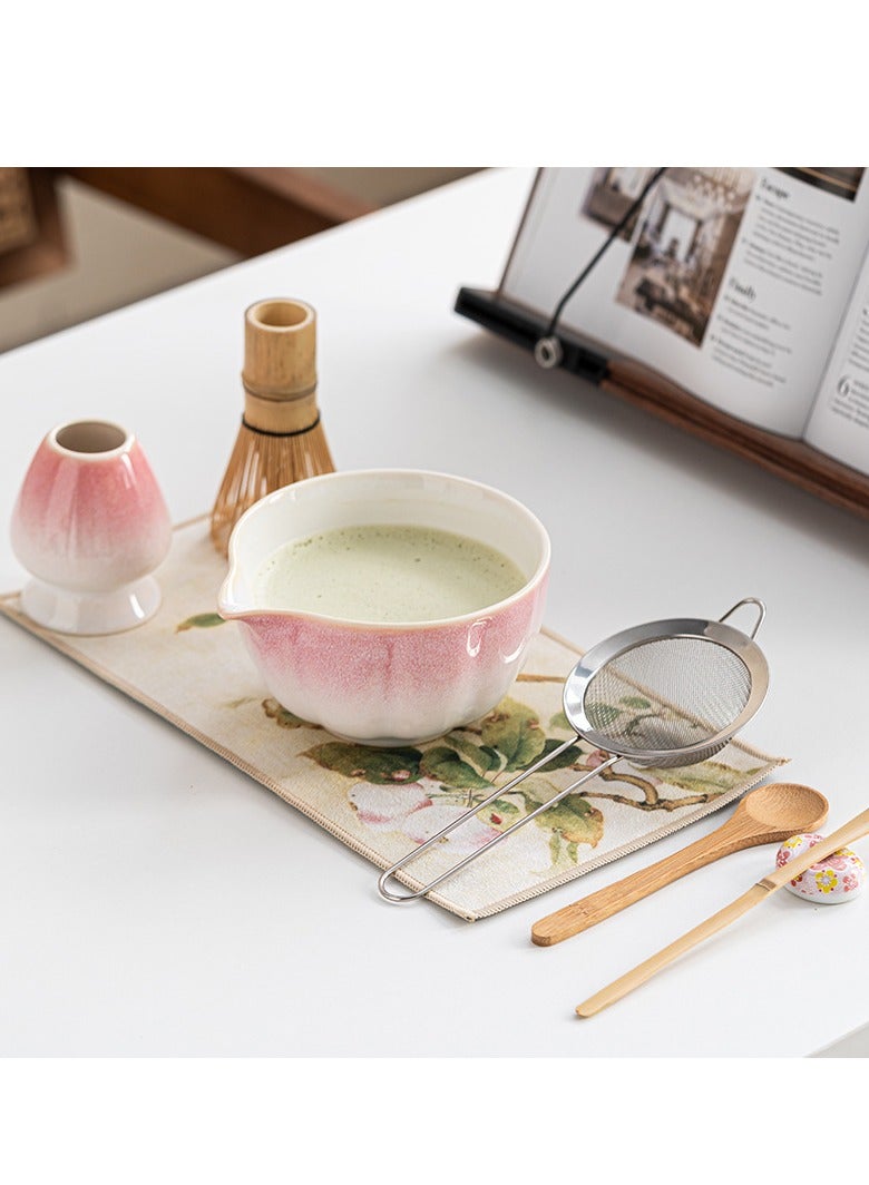 Joyelink Matcha Whisk Set, Japanese Matcha Tea Set (8-Piece), Pink Matcha Set, Bamboo Matcha Whisk for Preparing Matcha, Japanese Matcha Preparation Set - Image 2
