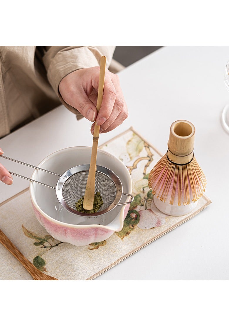 Joyelink Matcha Whisk Set, Japanese Matcha Tea Set (8-Piece), Pink Matcha Set, Bamboo Matcha Whisk for Preparing Matcha, Japanese Matcha Preparation Set - Image 4