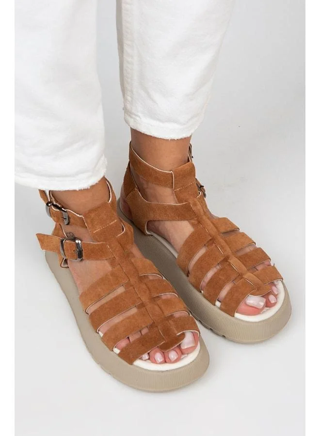 Manijero  Women's Genuine Leather Caged Open-Toe Sandal for Women | Best Price UAE
