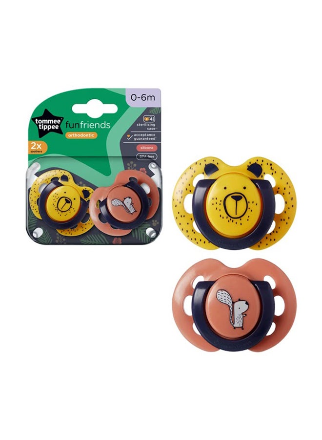 tommee tippee Fun Friends Soother, Pack of 2, 0-6 Months - Assorted - Image 3