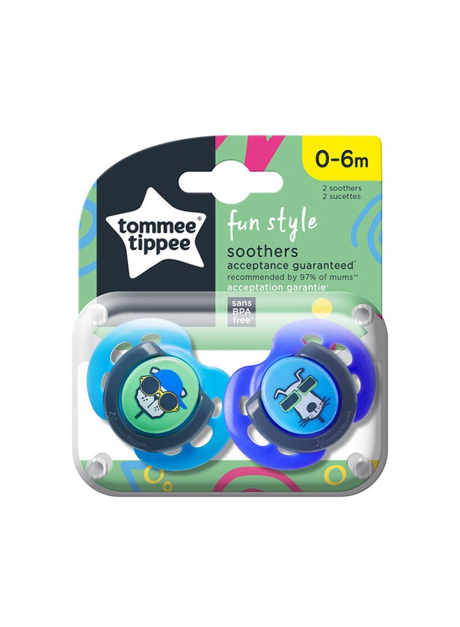 tommee tippee Fun Friends Soother, Pack of 2, 0-6 Months - Assorted - Image 2