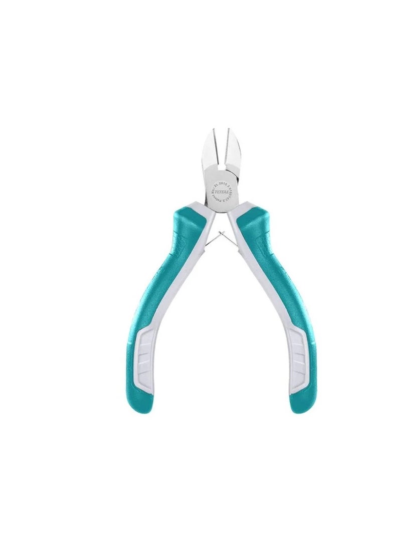 TOTAL T0TAL 4-Piece Mini Pliers Set 115mm 4.5 With Rubber Handles Set Of Cutting Diagonal Long Combination Pliers - Image 5