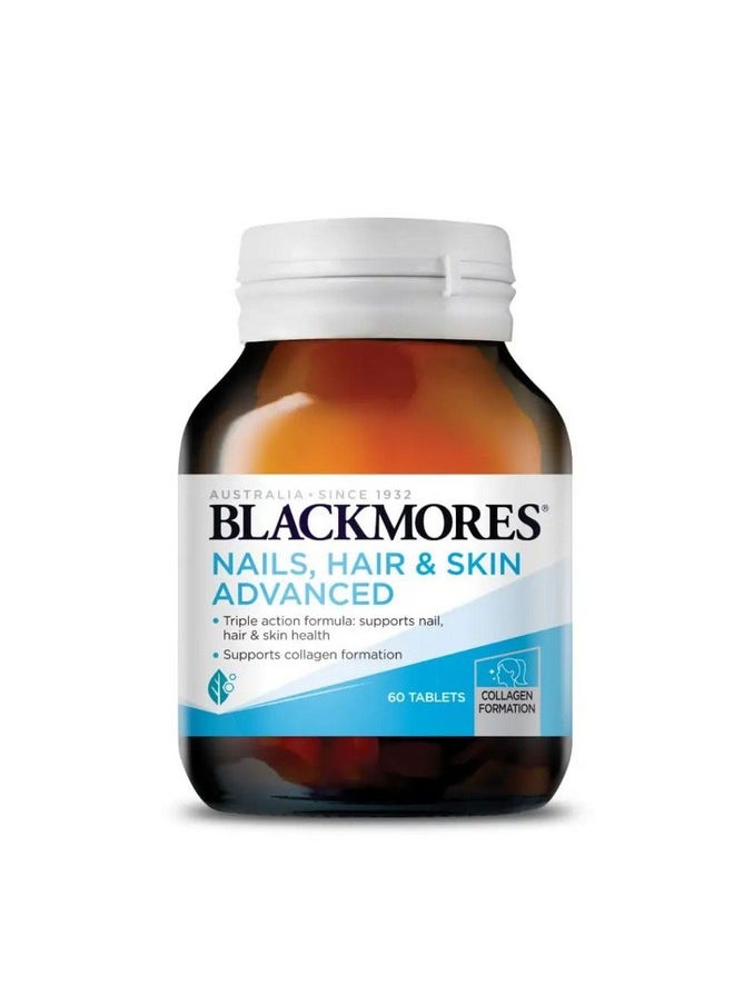 Blackmores - Blackmores Nails Hair and Skin Vitamins for Women, Made in Australia, 60 Tablets - Image 1