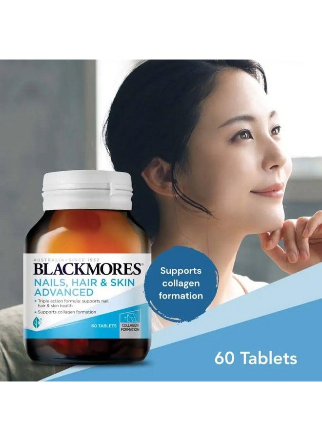 Blackmores - Blackmores Nails Hair and Skin Vitamins for Women, Made in Australia, 60 Tablets - Image 1