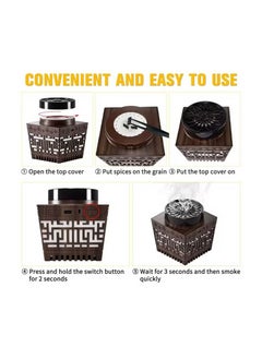 Damanhoor Bakhoor Arabic Electric Incense Oud Burner with Full Quran Muslim Speaker Remote and App Control  - Image 2