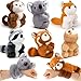 Winrayk 6Pcs Stuffed Animal Slap Bracelets for Kids 10 Safari Animal Plush Wrist Snap Bracelets Bulk Jungle Safari Party Favors Birthday Supplies Red Panda Sloth Koala Raccoon Monkey Fox Plush Toy - Image 2