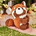 Winrayk 6Pcs Stuffed Animal Slap Bracelets for Kids 10 Safari Animal Plush Wrist Snap Bracelets Bulk Jungle Safari Party Favors Birthday Supplies Red Panda Sloth Koala Raccoon Monkey Fox Plush Toy - Image 4