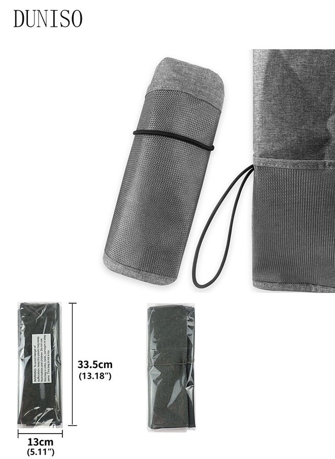 DUNISO - Foldable Sewing Machine Dust Cover with Storage Pockets, Universal Sewing Machine Protective Cover Compatible with Most Standard Sewing Machines (Grey) - Image 1