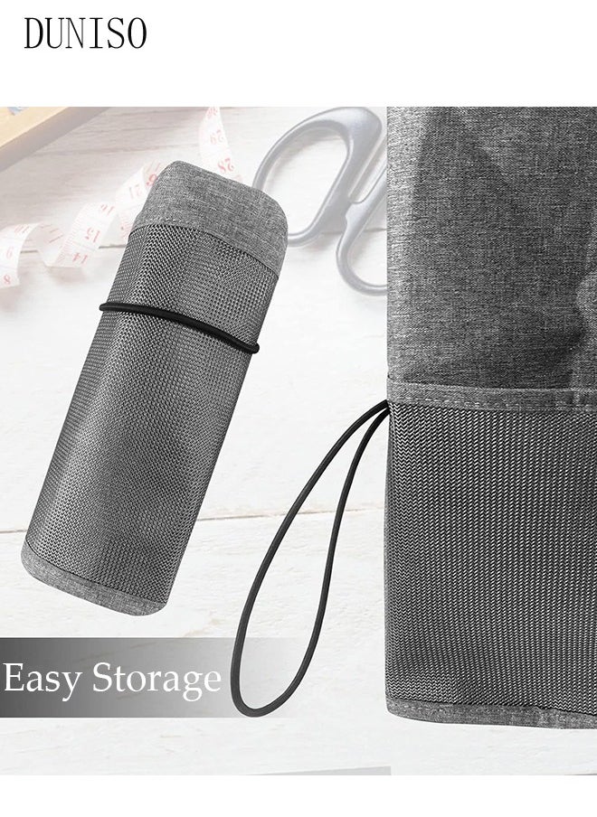 DUNISO - Foldable Sewing Machine Dust Cover with Storage Pockets, Universal Sewing Machine Protective Cover Compatible with Most Standard Sewing Machines (Grey) - Image 1