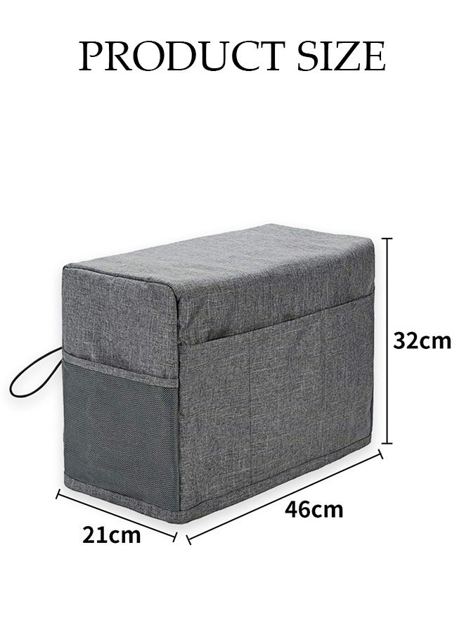 DUNISO Foldable Sewing Machine Dust Cover with Storage Pockets, Universal Sewing Machine Protective Cover Compatible with Most Standard Sewing Machines (Grey) - Image 3