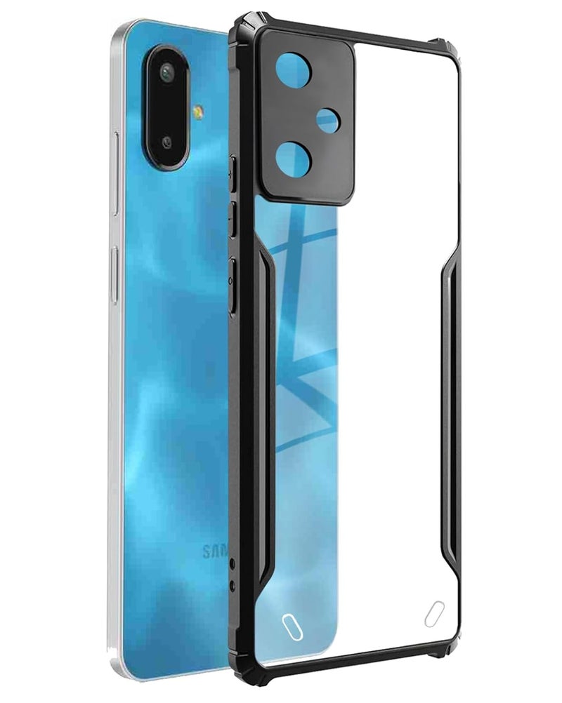 SPAZY CASE غطاء خلفي لجهاز ® Samsung Galaxy M06 5G / F06 5G | غطاء صلب شفاف من الكريستال مع حافة TPU، غطاء حماية من السقوط لجهاز Samsung Galaxy M06 5G / F06 5G - Image 1