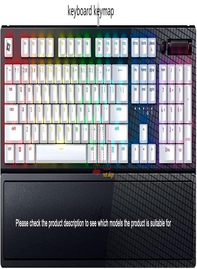 UHamn Silicone Keyboard Skin Cover Compatible for Razer Huntsman V2 Optical Gaming Keyboard & Razer BlackWidow V3 Mechanical Gaming Keyboard & Corsair Wired K60 RGB Pro Mechanical Gaming Keyboard - Clear - Image 2
