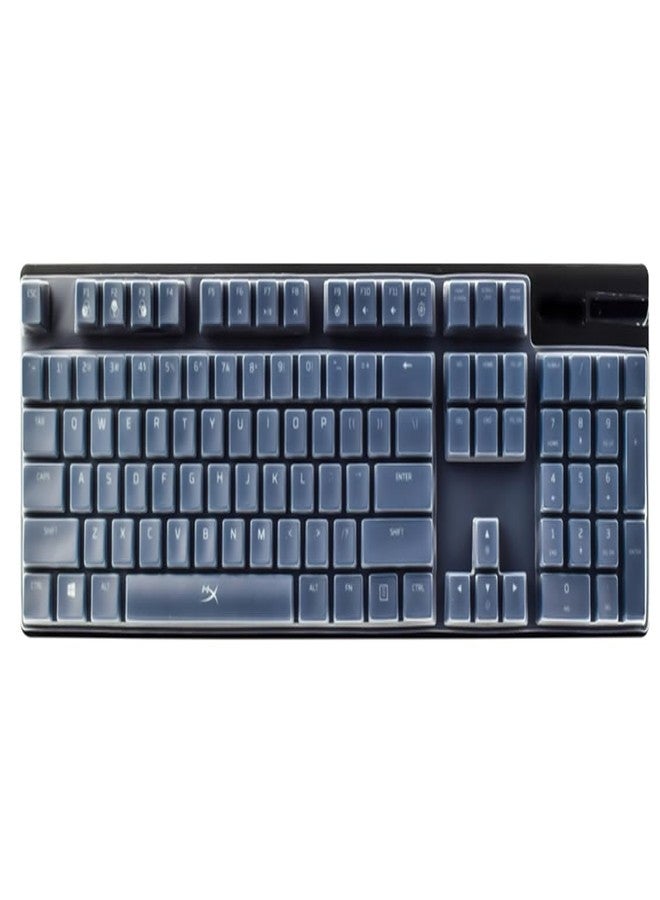 UHamn Silicone Keyboard Skin Cover Compatible for Razer Huntsman V2 Optical Gaming Keyboard & Razer BlackWidow V3 Mechanical Gaming Keyboard & Corsair Wired K60 RGB Pro Mechanical Gaming Keyboard - Clear - Image 1