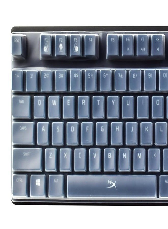 UHamn Silicone Keyboard Skin Cover Compatible for Razer Huntsman V2 Optical Gaming Keyboard & Razer BlackWidow V3 Mechanical Gaming Keyboard & Corsair Wired K60 RGB Pro Mechanical Gaming Keyboard - Clear - Image 3