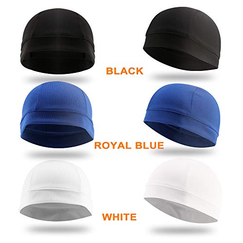 WSHSTS 3 Pack Cooling Skull Cap Helmet Liner Sweat Wicking Cycling Running Hat for Men Women - Image 5