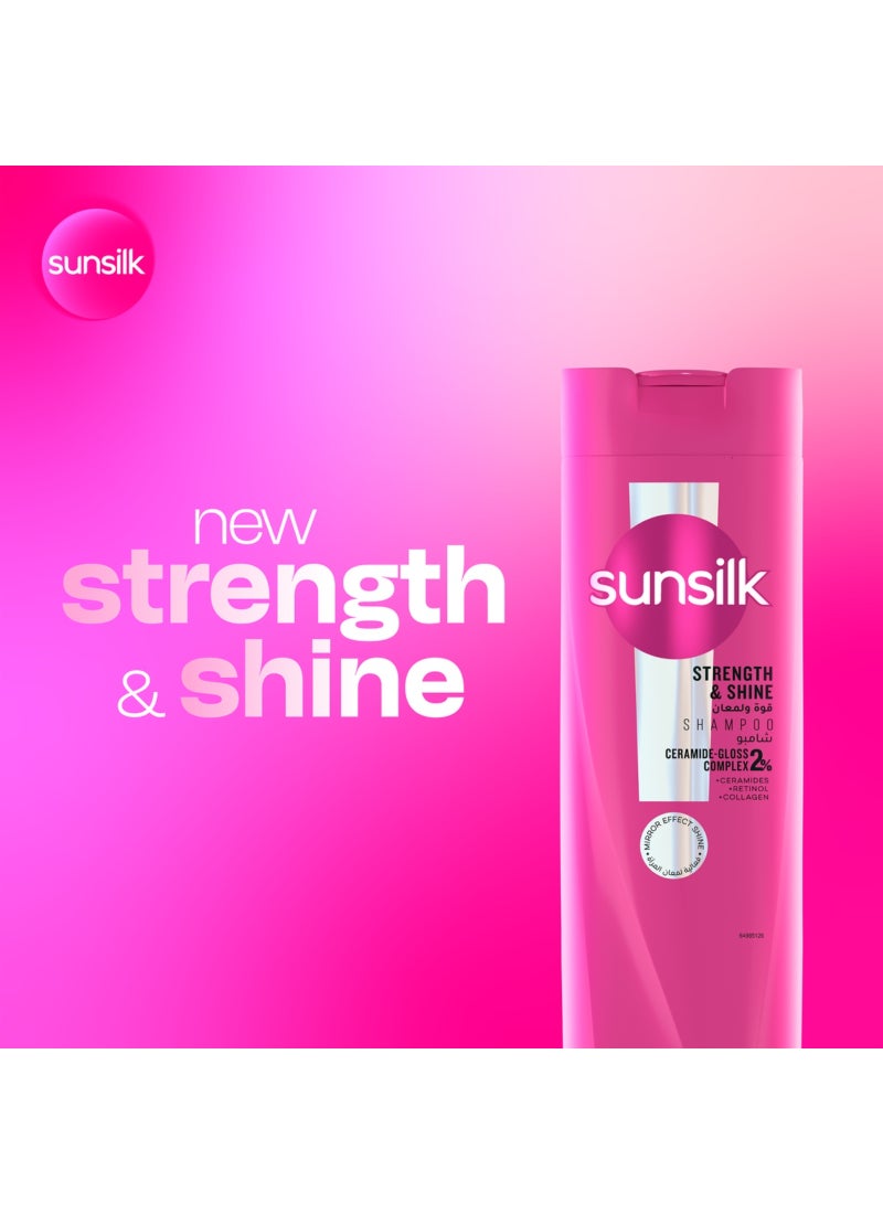 Sunsilk شامبو صن سيلك لمعان وقوة، 400 مل + بلسم صن سيلك لمعان وقوة، 320 مل - Image 3