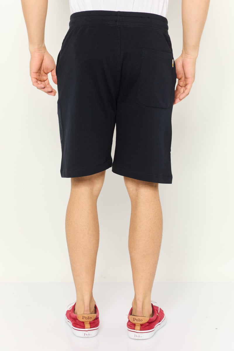 Gazzarrini Men Regular Fit Brand Logo Drawstring Shorts, Navy - Image 5