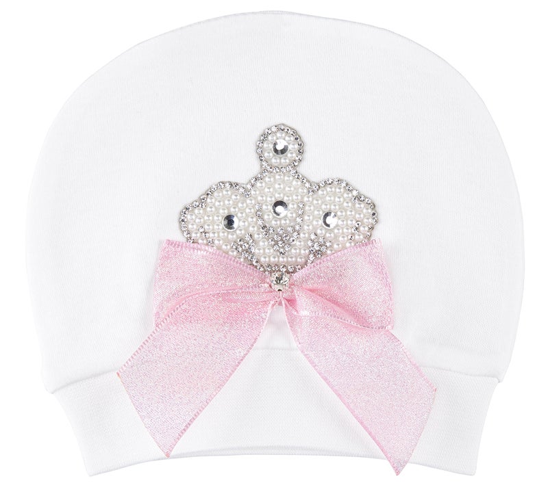 Lilax Baby Girl Jewels Crown Layette 3 Piece Gift Set 3-6 Months Pearl Crown - Image 5