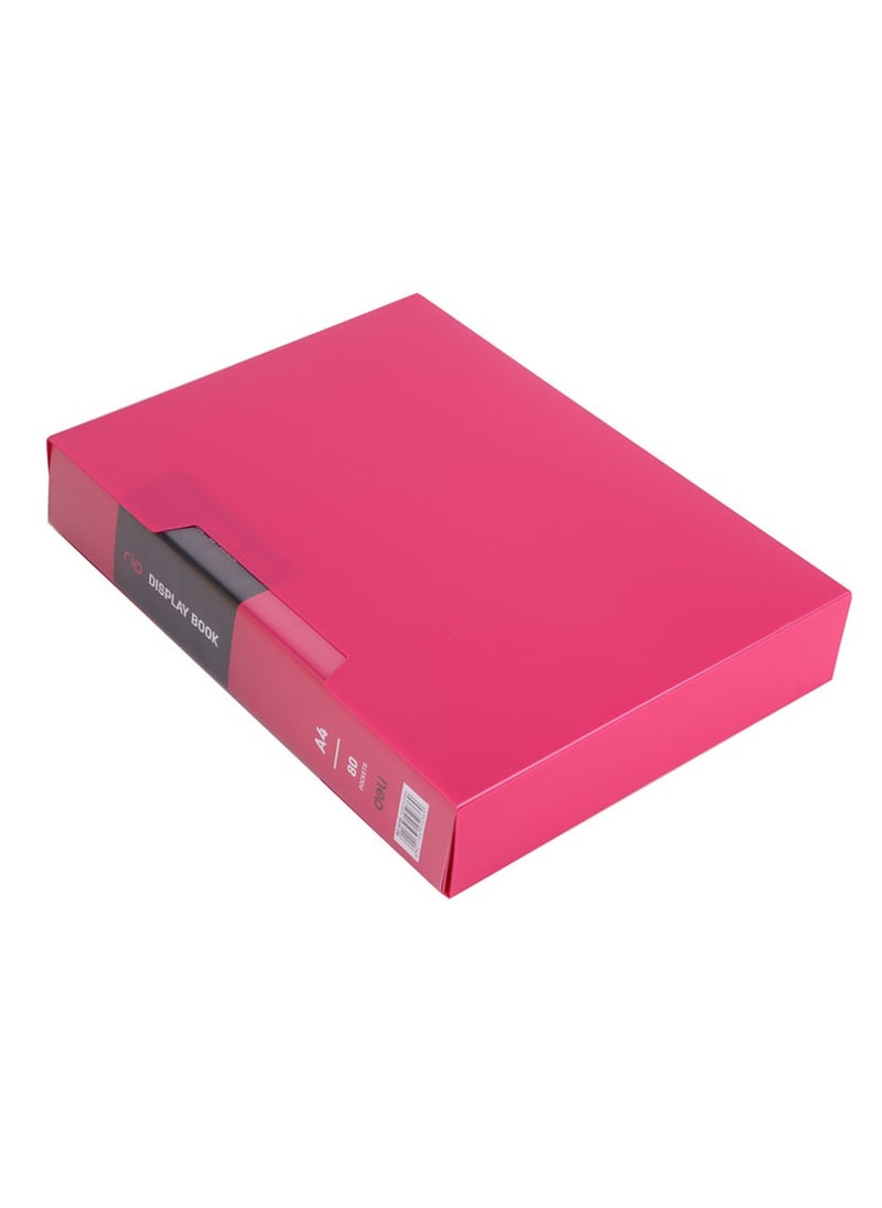 Deli 80-Pocket Clear Display Book With Case Assorted Colours  - Image 3
