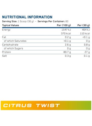 Beef XP Clear Protein Isolate - Citrus Twist - (1.8 KG) - view 2
