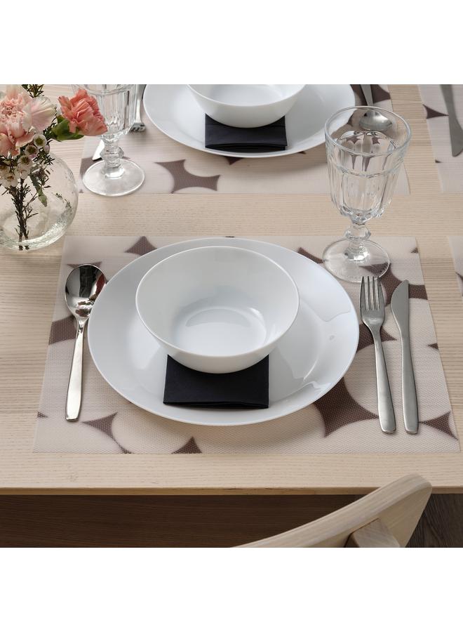 Zaboon Place mat, patterned black/white, 36x29 cm - Image 3