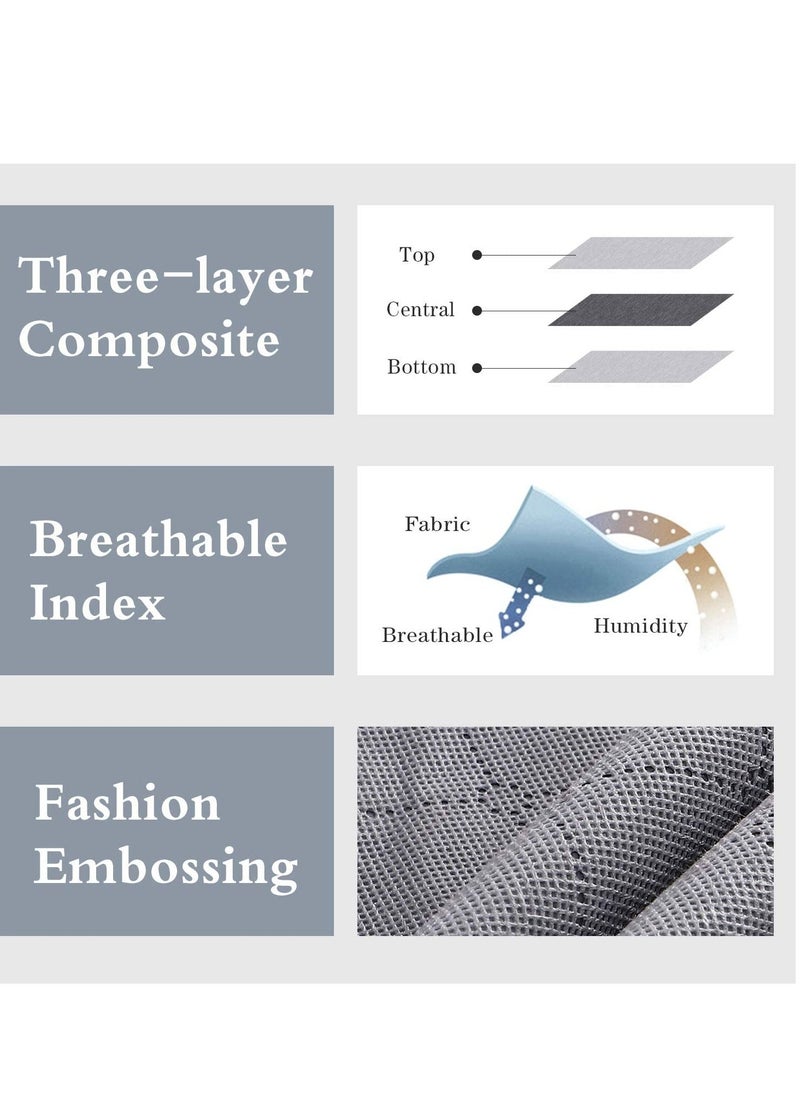 2 Pcs Basics Fabric Under Bed Storage Bag Organizer  Storage Containers with Reinforced Handles Large Capacity Breathable Non-woven Storage Bins for Blanket Pillows Comforters and Quilts