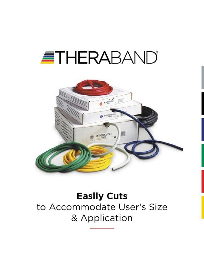 THERABAND Professional Latex Resistance Tubing with Soft Handles for Exercise, Physical Therapy, Lower Pilates, At-Home Workouts, and Rehab, Red - Image 5
