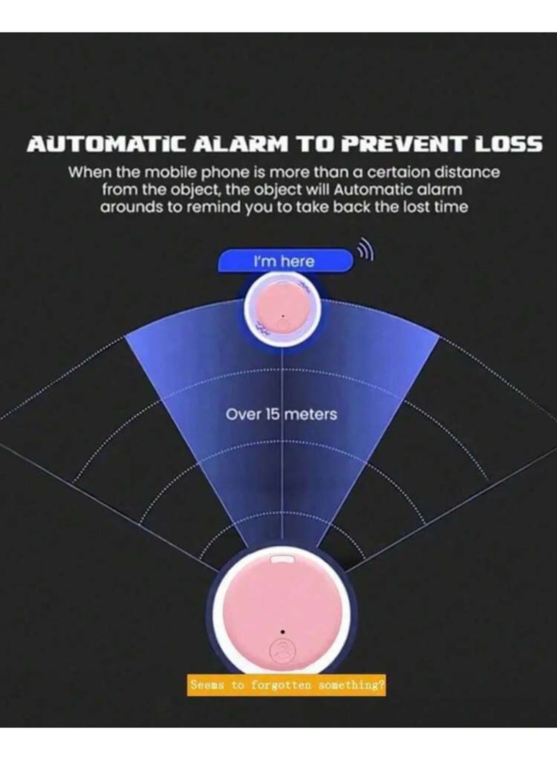 Pink Wireless Smart GPS Tracker – Bluetooth Anti-Lost Locator for Keys, Wallets & Pets - Image 2