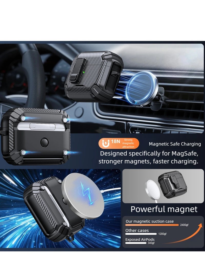 AirPods 4/AirPods Pro/AirPods Pro 2/AirPods Pro 3 protective case, magsafe，phone holder, pop-up headphone case,earphone protecter，headphone protecter，earphone case - Image 3